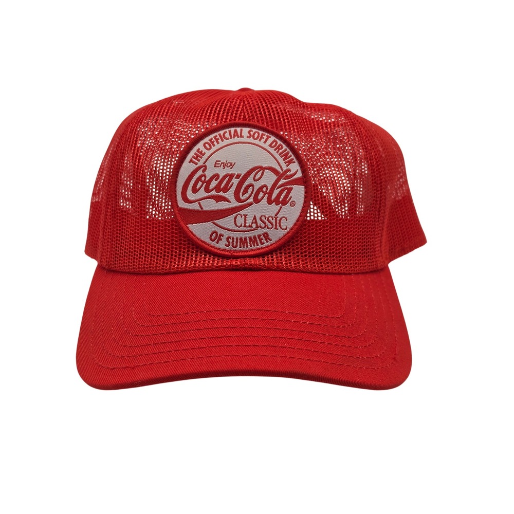 Coca Cola Trucker Hat Mad Engine Red Mesh Snapback Classic of Summer NWT